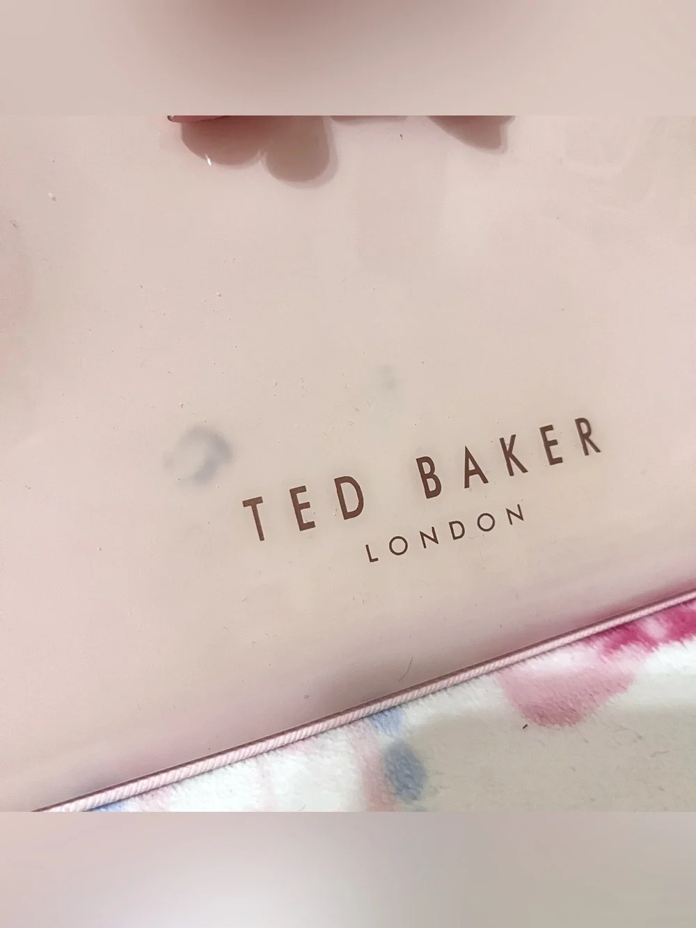 Ted Baker London Large Pink Cosmetic Bag with Bow